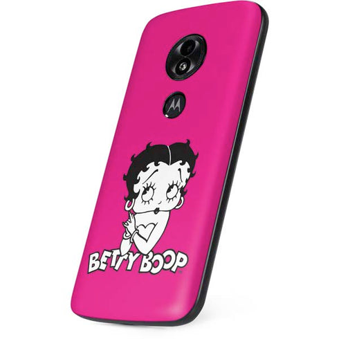 Betty Boop Pink Background Moto E5 Play Skin